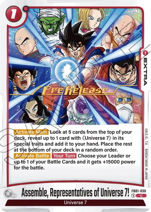 Assemble, Representatives of Universe 7! card art