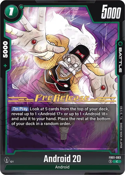 Android 20 card art