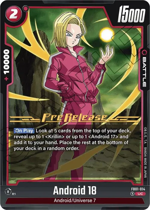 Android 18 card art