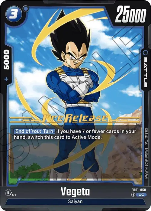 Vegeta card art