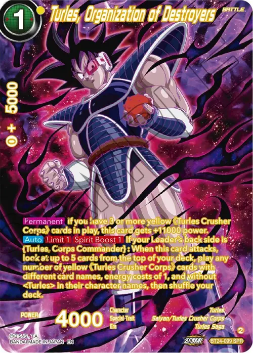 Turles, Organization of Destroyers (SPR) card art