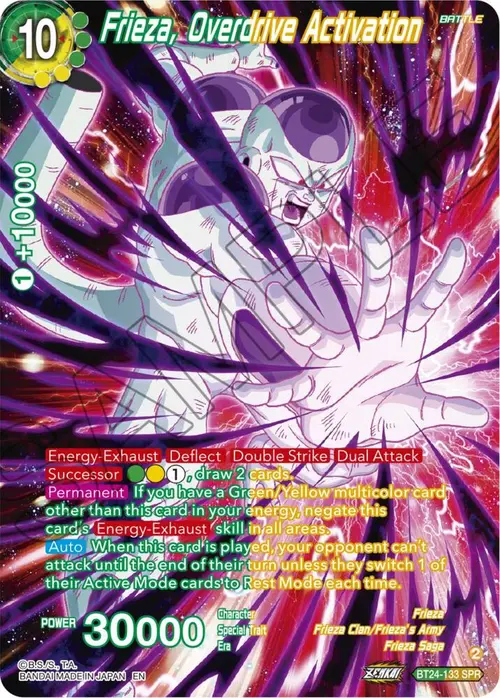 Frieza, Overdrive Activation (SPR) card art
