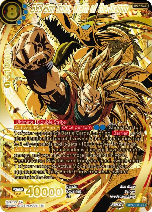 SS3 Son Goku, Wrath of the Dragon (GDR) card art