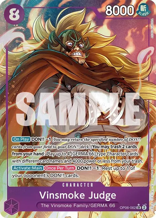 Vinsmoke Judge (Alternate Art) card art