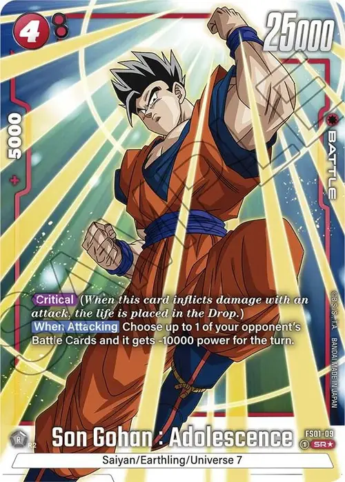 Son Gohan : Adolescence (Bonus Pack Alternate Art) card art