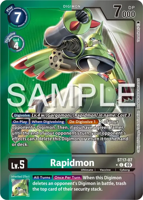 Rapidmon - ST17-07 (Advanced Deck Set Double Typhoon Secret Pack) card art