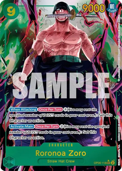 Roronoa Zoro (Alternate Art) card art