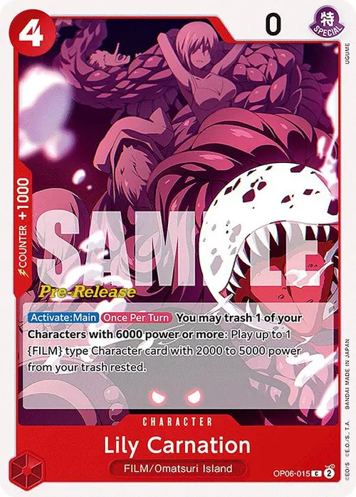 Lily Carnation card art
