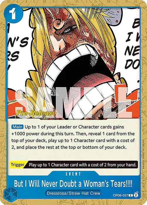 But I Will Never Doubt a Woman's Tears!!!! card art