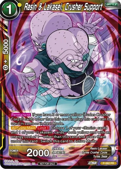 Rasin & Lakasei, Crusher Support (Zenkai Series Tournament Pack Vol.7) card art