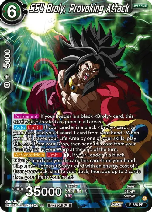 SS4 Broly, Provoking Attack (Zenkai Series Tournament Pack Vol.7) card art