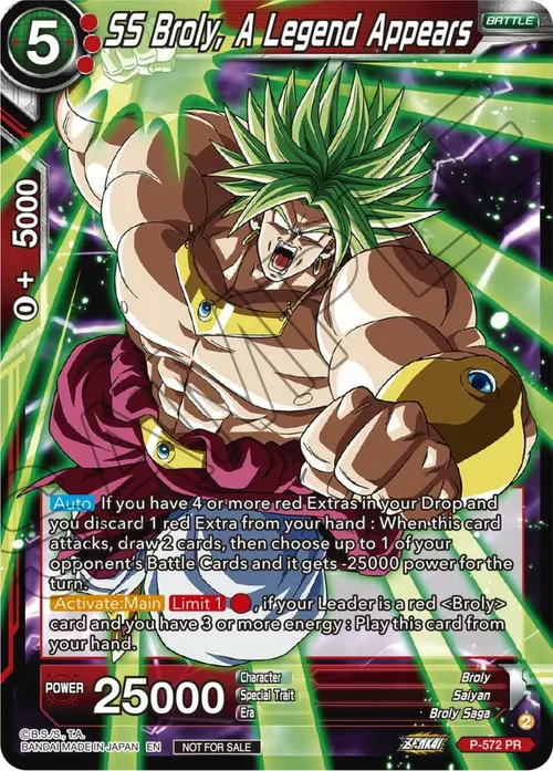 SS Broly, A Legend Appears (Zenkai Series Tournament Pack Vol.7) card art