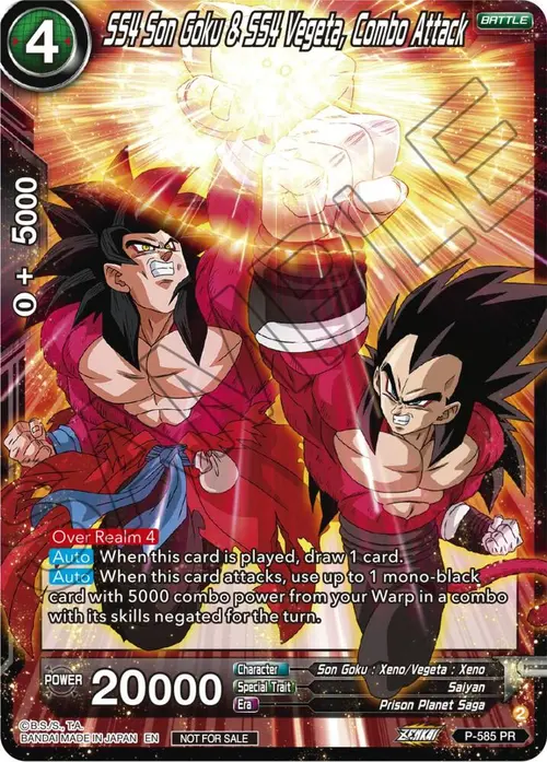 SS4 Son Goku & SS4 Vegeta, Combo Attack (Zenkai Series Tournament Pack Vol.7) card art