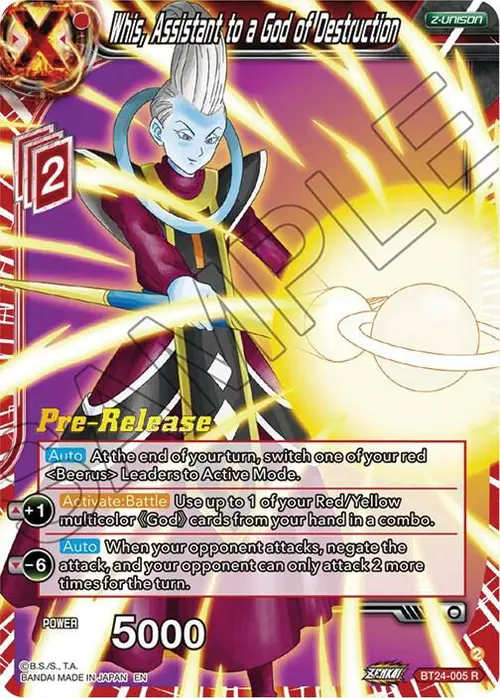 Whis, Assistant to a God of Destruction card art