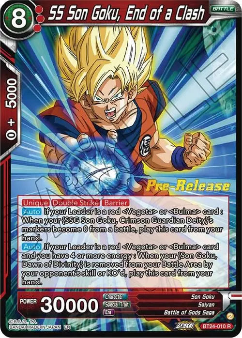 SS Son Goku, End of a Clash card art