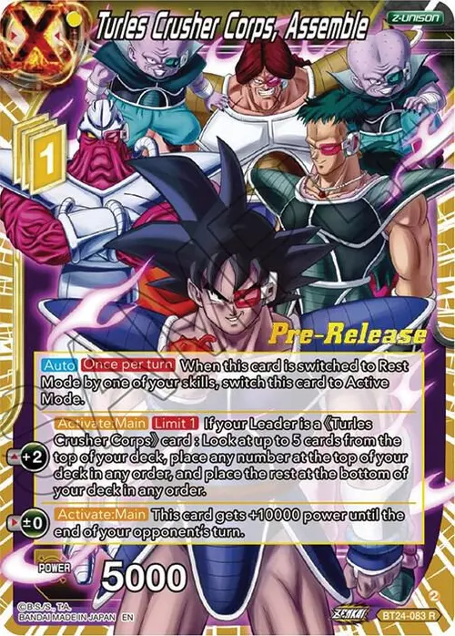 Turles Crusher Corps, Assemble card art