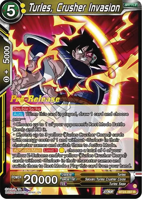 Turles, Crusher Invasion card art
