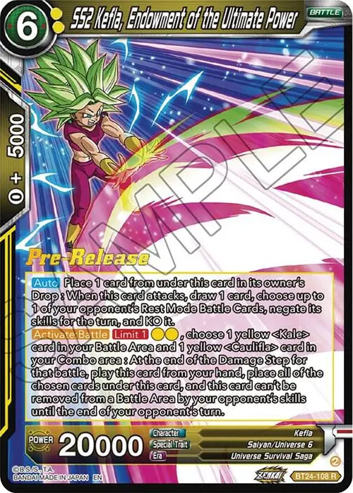 SS2 Kefla, Endowment of the Ultimate Power card art