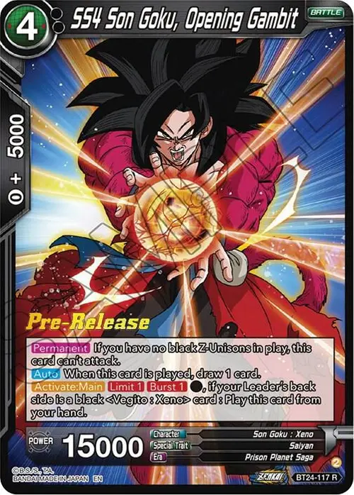 SS4 Son Goku, Opening Gambit card art