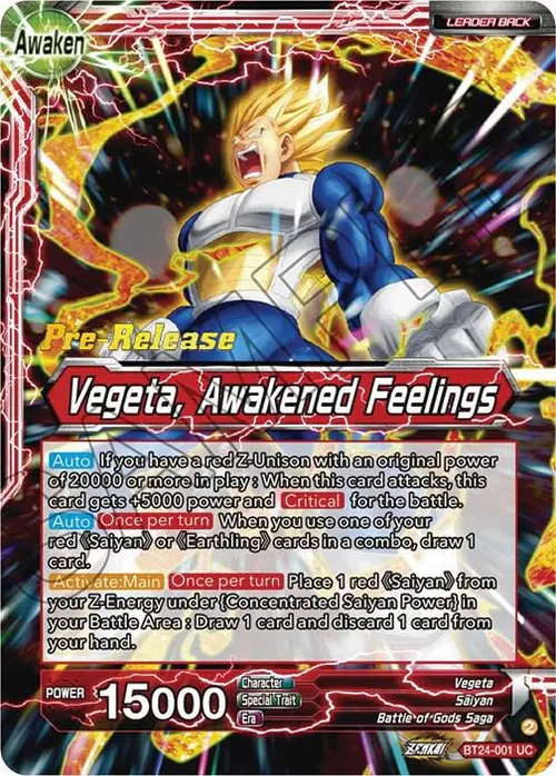 Vegeta // Vegeta, Awakened Feelings card art
