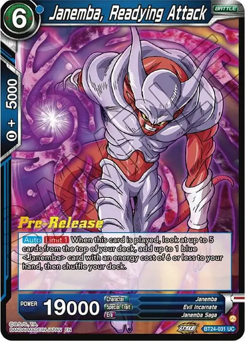 Janemba, Readying Attack card art