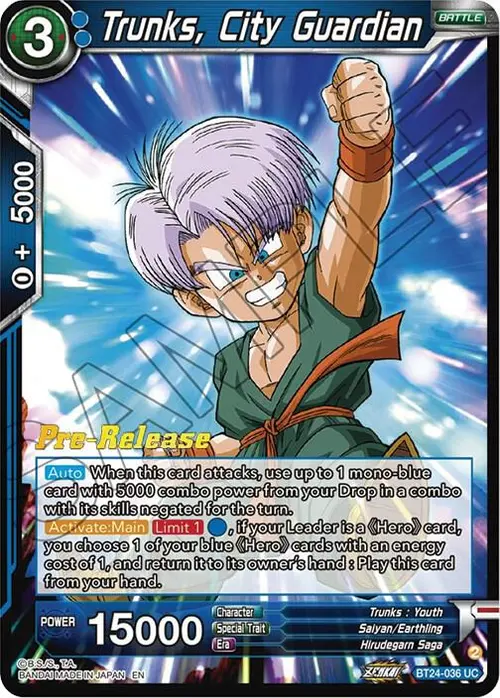Trunks, City Guardian card art