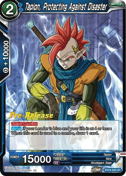 Tapion, Protecting Against Disaster card art