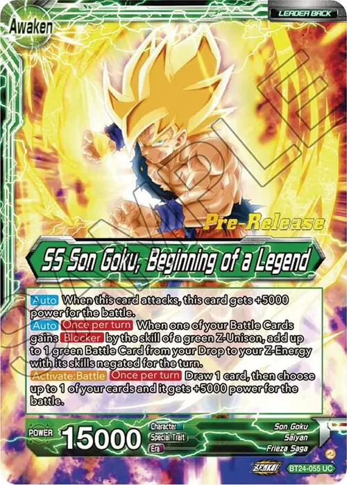 Son Goku // SS Son Goku, Beginning of a Legend card art
