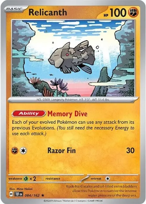 Relicanth - 084/162 card art