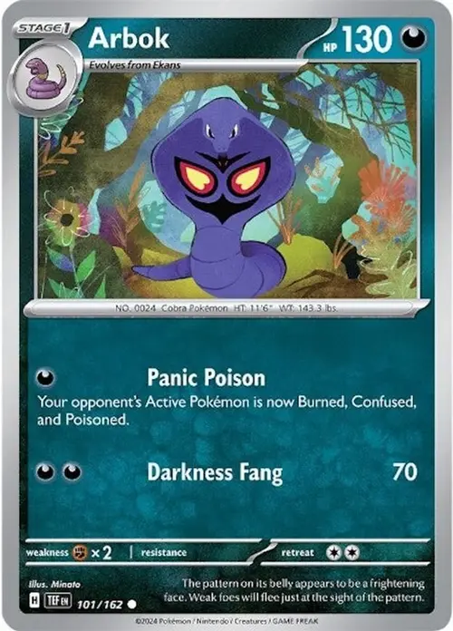 Arbok - 101/162 card art