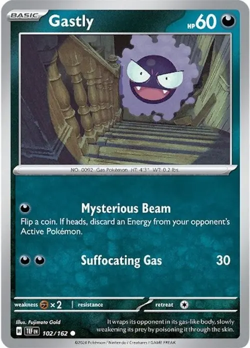 Gastly - 102/162 card art