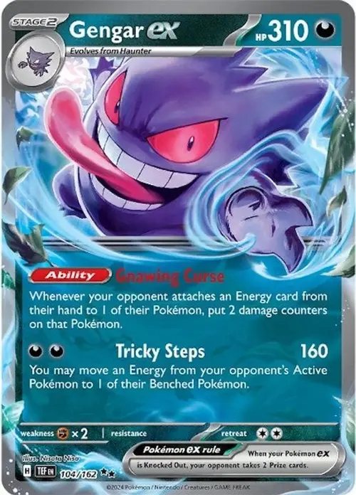 Gengar ex - 104/162 card art