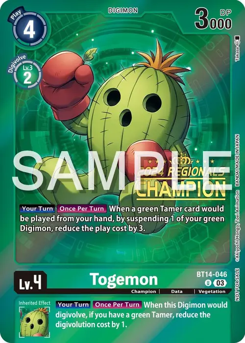 Togemon (2024 Regionals Champion) card art