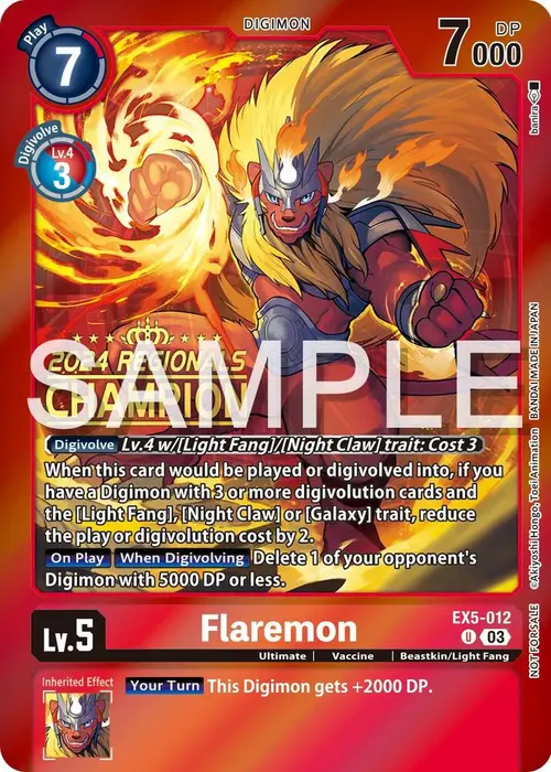Flaremon (2024 Regionals Champion) card art