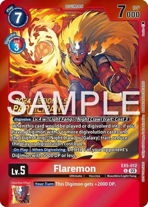 Flaremon (2024 Regionals Participant) card art