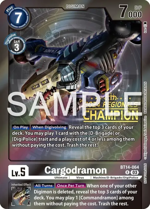 Cargodramon (2024 Regionals Champion) card art
