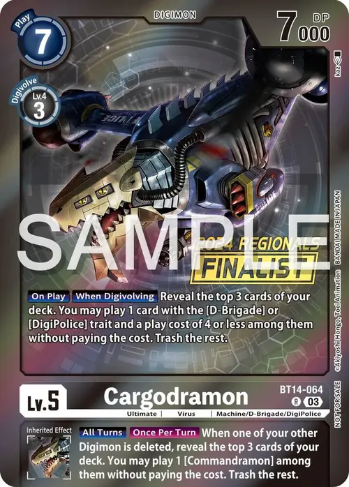 Cargodramon (2024 Regionals Finalist) card art