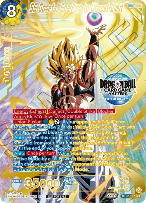 SS Gogeta, Sparking to Utmost Limit (2024 Championship Regionals Top 16) card art