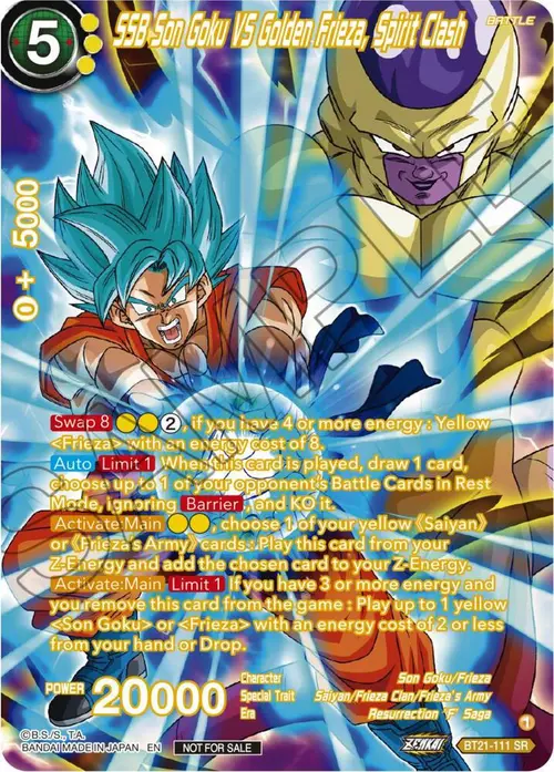 SSB Son Goku VS Golden Frieza, Spirit Clash (Premium Alt-Art Card Set 2024 Vol.1) card art