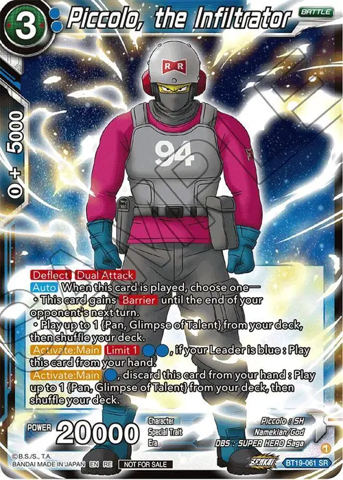 Piccolo, the Infiltrator (Deluxe Pack 2024 Vol.1) card art