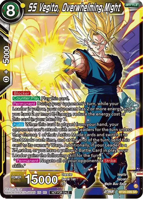 SS Vegito, Overwhelming Might (Deluxe Pack 2024 Vol.1) card art