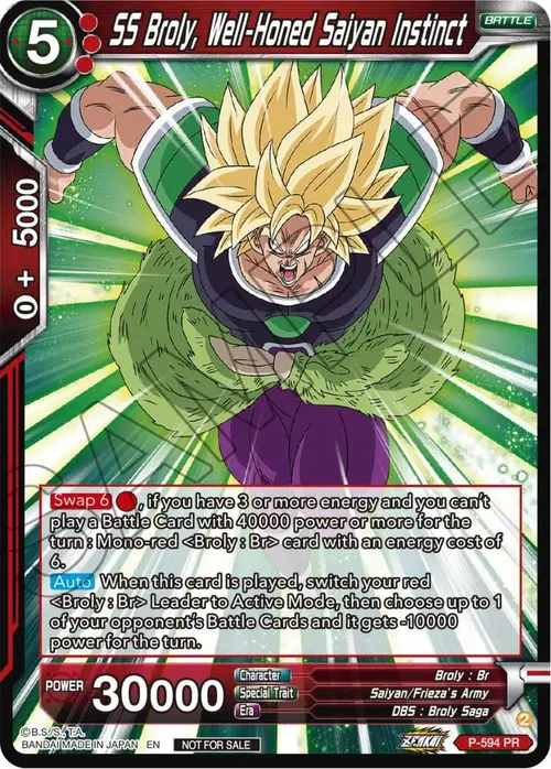 SS Broly, Well-Honed Saiyan Instinct (Deluxe Pack 2024 Vol.1) card art