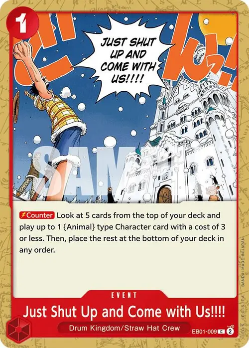 Just Shut Up and Come with Us!!!! card art