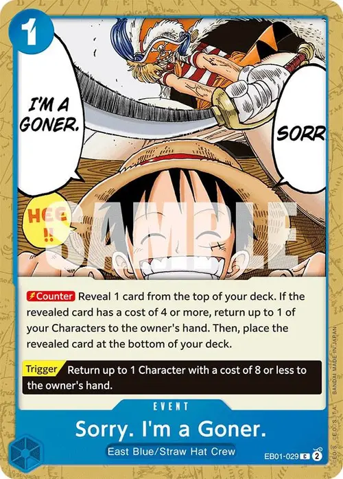 Sorry. I'm a Goner. card art