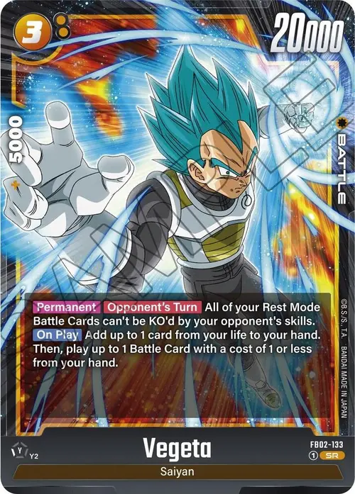 Vegeta card art