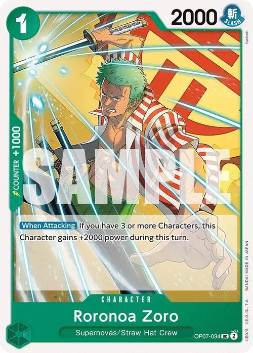 Roronoa Zoro (034) card art