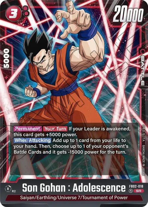 Son Gohan : Adolescence card art
