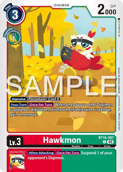 Hawkmon card art