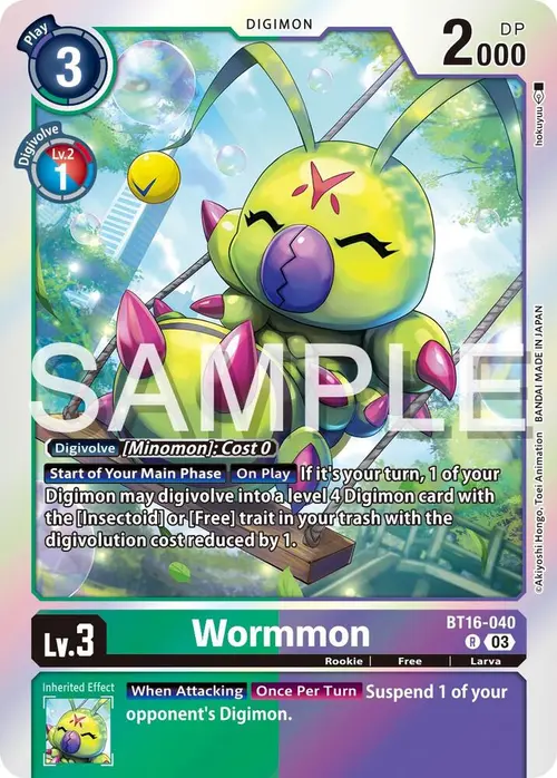 Wormmon card art