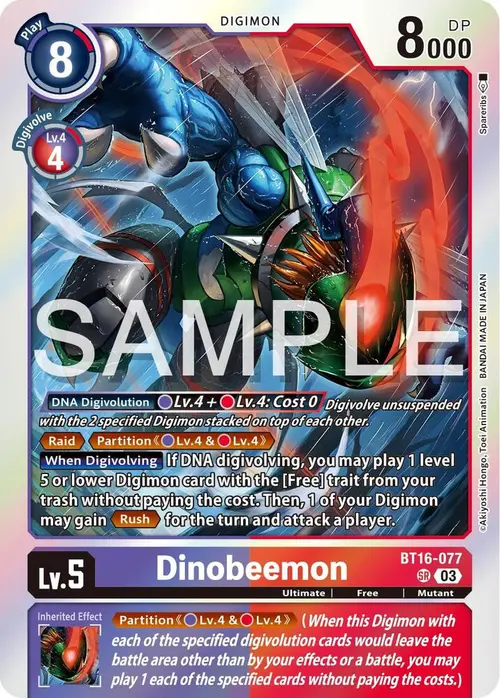 Dinobeemon card art